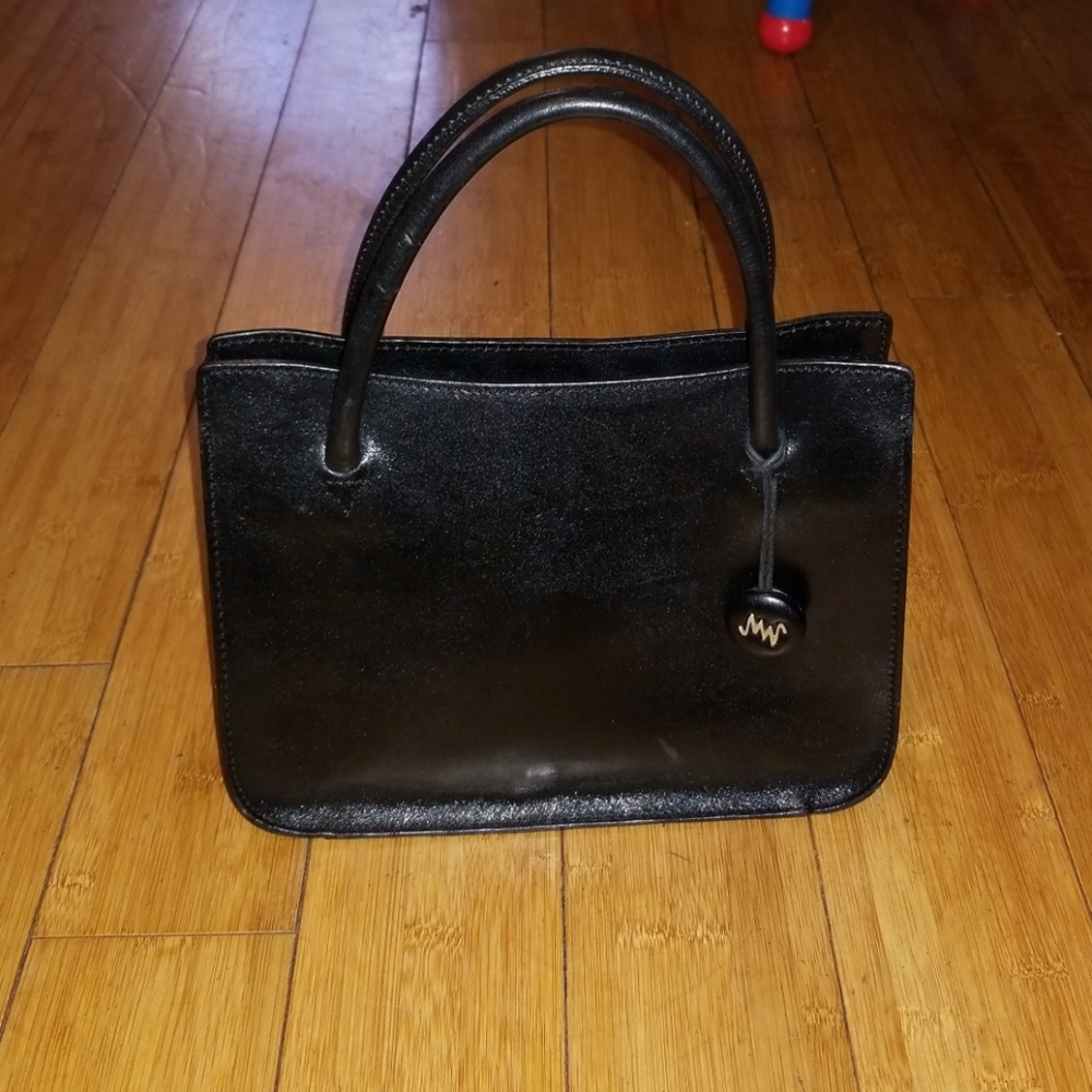 Monsac Black Leather small tote